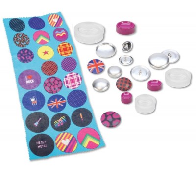 Set creativitate creatie insigne si nasturi Lena 20 insigne cu modele foto