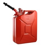 Canistra Metal 20 L Rosu cu Palnie, pentru Combustibil Benzina Motorina Ulei, Rezistenta Durabila