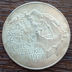 (A23) MONEDA DIN ARGINT AUSTRIA - 100 SCHILLING 1977, 900 JAHRE HOHEN-SALZBURG