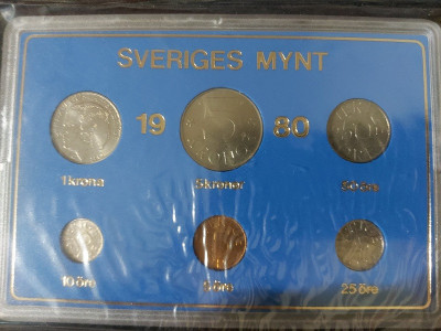 Seria completata monede - Sweden 1980 foto