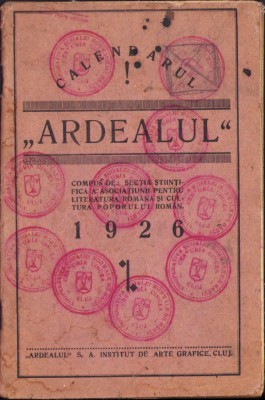 HST C3337 Calendarul Ardealul 1926 foto