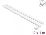 Set 2 buc canal cablu self-adhesive 40x19mm - lungime 1m Alb, Delock 22088
