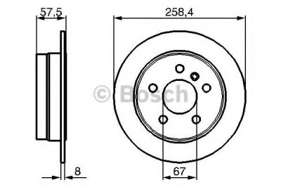 Disc frana MERCEDES A-CLASS (W169) (2004 - 2012) BOSCH 0 986 479 235 foto