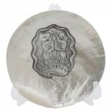 Placheta argint zodia GEMENI pe scoica perlifera