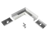 Conector 90&deg; Alb Aluminiu UNI12