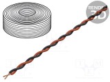 Cablu DONAU ELEKTRONIK LifY-Toy 2x0,04mm&sup2; 60V 10m Negru/Roșu Clasa 5