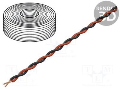 Cablu DONAU ELEKTRONIK LifY-Toy 2x0,04mm&amp;sup2; 60V 10m Negru/Roșu Clasa 5 foto