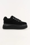 Karl Lagerfeld sneakers din piele KREEPER LO culoarea negru, KL42312