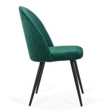 SCAUN DE BUCATARIE DIN CATIFEA SI PICIOARE NEGRE Moderno 20007 VERDE