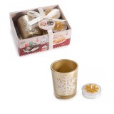 Set candela, 2 lumanari Craciun in cutie cadou JL &Oslash; 5 x 6 H
