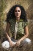 Vesta verde tricotata cu motive traditionale si gluga, L, M, S, XL, XS