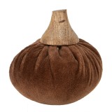 Cumpara ieftin Dovleac decorativ lemn natur textil maro 9x8 cm
