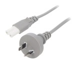 Cablu Alimentare 5m Gri 2x0.75mm2 Cu Mufă și Conector C7