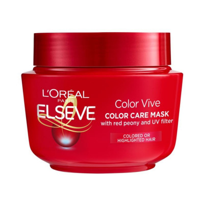 Masca de par, L&amp;rsquo;Or&amp;eacute;al Paris, Elseve, Color Vive with Red Peony, 300 ml foto