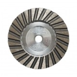 Disc diamantat turbo segmentat tip cupa 100mm, filet M14, grosier din aluminiu pentru slefuire granit Breckner Germany
