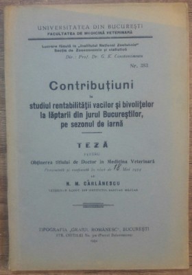 Studiul rentabilitatii vacilor si bivolitelor la laptarii din jurul Bucurestilor foto