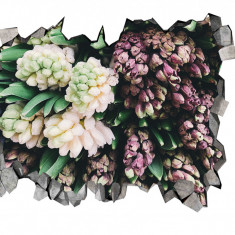Autocolant decorativ, Gaura in perete, Arbori si flori, Multicolor, 83 cm, 280ST-3