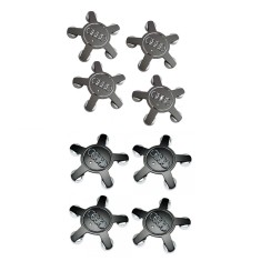 Set 4 capace stelate pentru jante Audi, inel cromat, 134mm foto