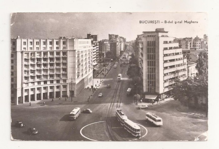 RF45 -Carte Postala- Bucuresti, Bdul G-ral Magheru, circulata 1962