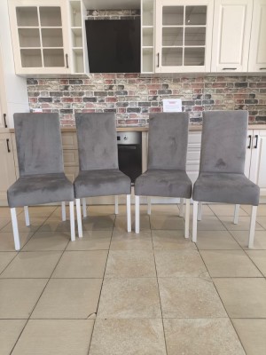 set 4 scaune glamy gri deschis foto