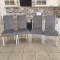set 4 scaune glamy gri deschis