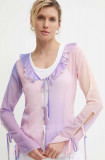 R&eacute;sum&eacute; bluza AishaRS Blouse femei, culoarea violet, modelator, 20731129