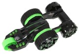 Masinuta Telecomanda Acrobatica Twister 360&deg;, Lumini, 5 Roti, Schimbare Pozitie, Negru/Verde