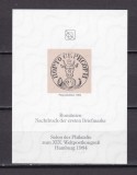 Cumpara ieftin ✅27 par &quot;Cap de bour 1858 &quot; repro.oficiala Congresul UPU Hamburg 1984,h.filigran, Stampilat