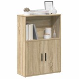 Biblioteca Gossi Stejar Sonoma, 60x24x85 cm, Lemn Prelucrat, Rafturi Depozitare, Living, Birou
