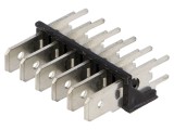 Conector spadă 6,3mm THT alamă cositorit 500V