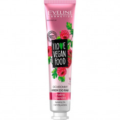 Eveline Cosmetics I Love Vegan Food crema de maini hidratanta cu arome de zmeura 50 ml