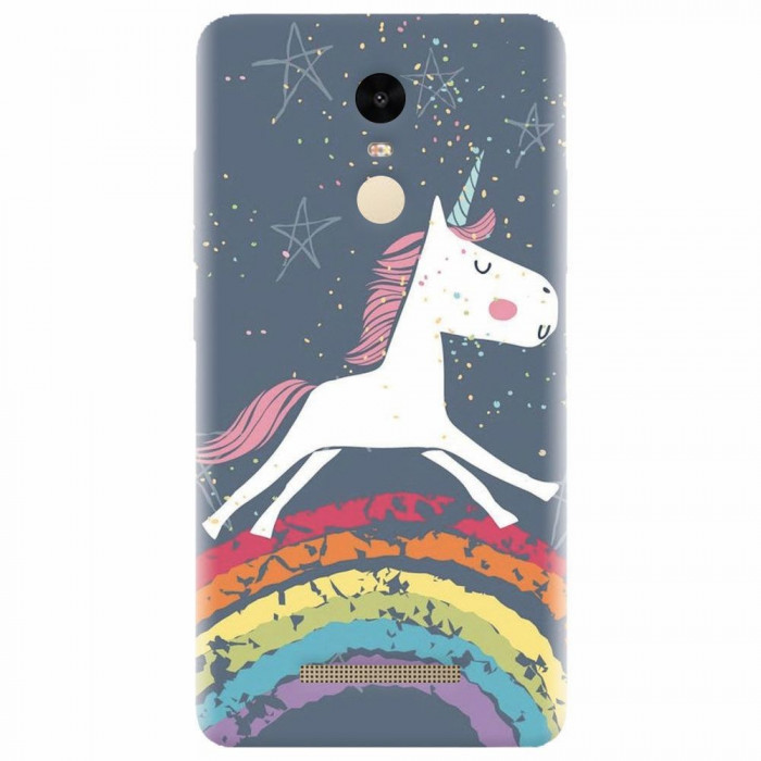 Husa silicon pentru Xiaomi Remdi Note 3, Unicorn Rainbow