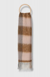 Marella esarfa din amestec de lana culoarea maro, modelator