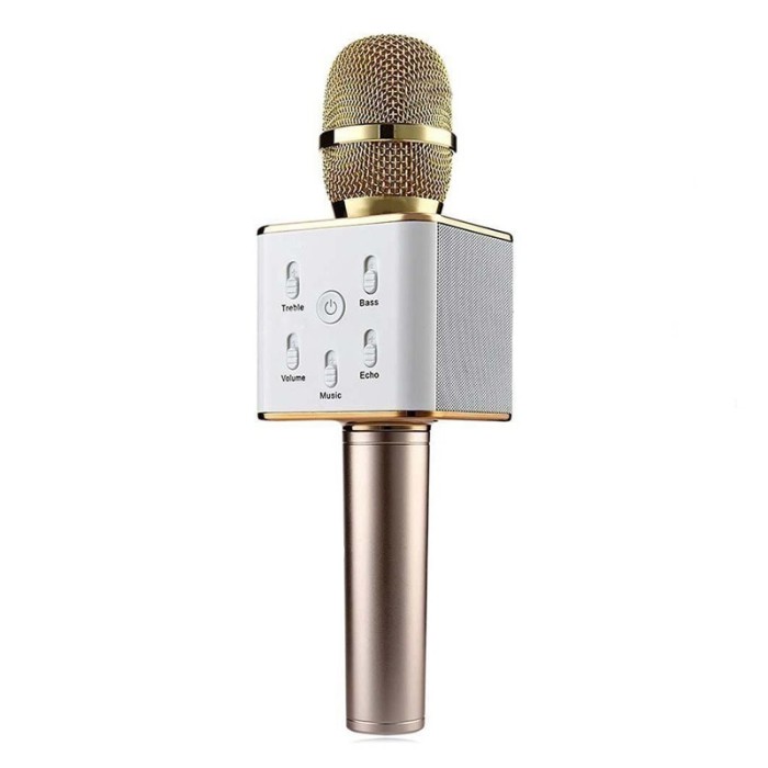Microfon karaoke fara fir Q7, baterie incorporata Microfon karaoke fara fir Q7, baterie incorporata