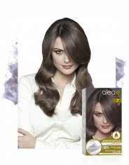 Vopsea de par cu ulei de argan si macadamia Blond 7 Alea Color kit 155 gr foto