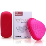 Cupă Menstruală Pliabilă Roz Linovit Store, Silicon Medical, Mărimi S/L, Reutilizabilă, Fără Scurgeri, Confortabilă