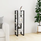 Gossi biblioteca cu 3 rafturi, alb, 40x30x105 cm, lemn masiv de pin