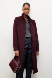 Answear Lab palton de lana culoarea bordo, de tranzitie