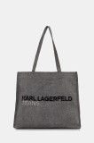 Karl Lagerfeld Jeans geantă de blugi culoarea gri, A4W50040