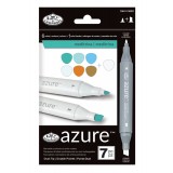 Set 7 markere Royal &amp; Langnickel Azure Culori metrina, Jad