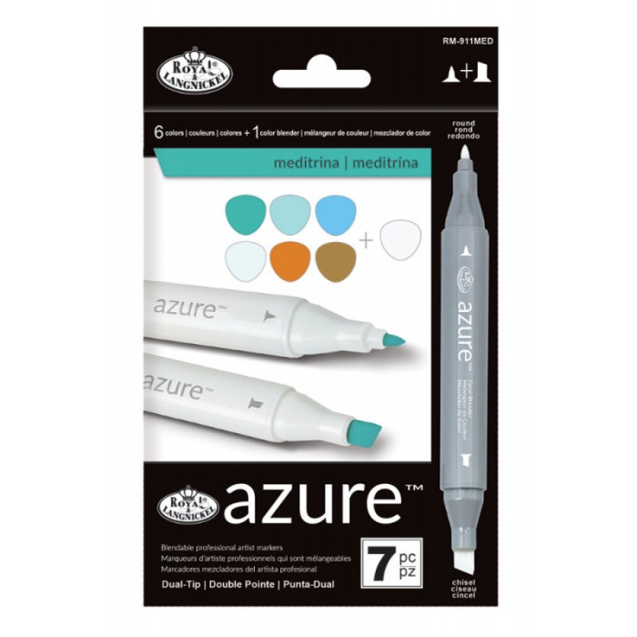 Set 7 markere Royal &amp; Langnickel Azure Culori metrina