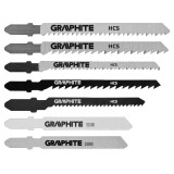 Set 10 lame pentru fierastrau vertical Graphite, prindere tip T, lemn si metal