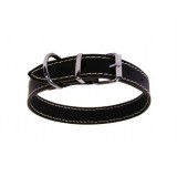 Zgarda caini adult piele naturala neagra 1.4 38 cm