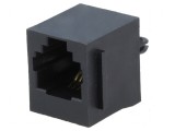 Conector RJ11 soclu 4 PIN Cat 5 6p4c THT drept, ENCITECH
