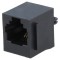 Conector RJ11 soclu 4 PIN Cat 5 6p4c THT drept