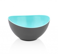 Bol oval bicolor din plastic,25x23x13 cm foto