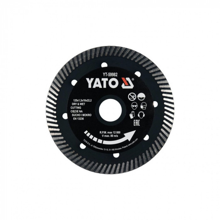 Disc diamantat 125 x 22.2 x 1.3 mm Yato YT-59982