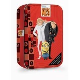 Set Cadou Despicable Me 3 - Cutie Metalica cu 4 Carti (Colorat, Activitati, Stickers, Desen) si Stickere - Limba Engleza