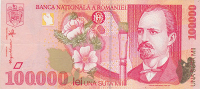 ROMANIA 100000 LEI 1998 XF foto