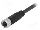 Conector M8 mamă 3 pini cu cablu 1m HARTING